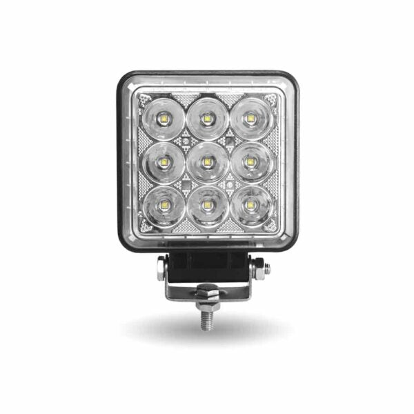 4.25" Square LED Work Light with Strobe & Spot Beam