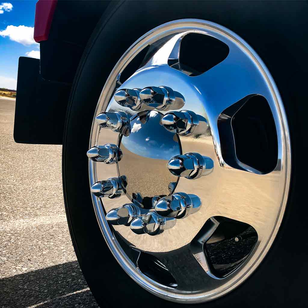 60Pc 33mm Chrome Lugnut Cover with Flange