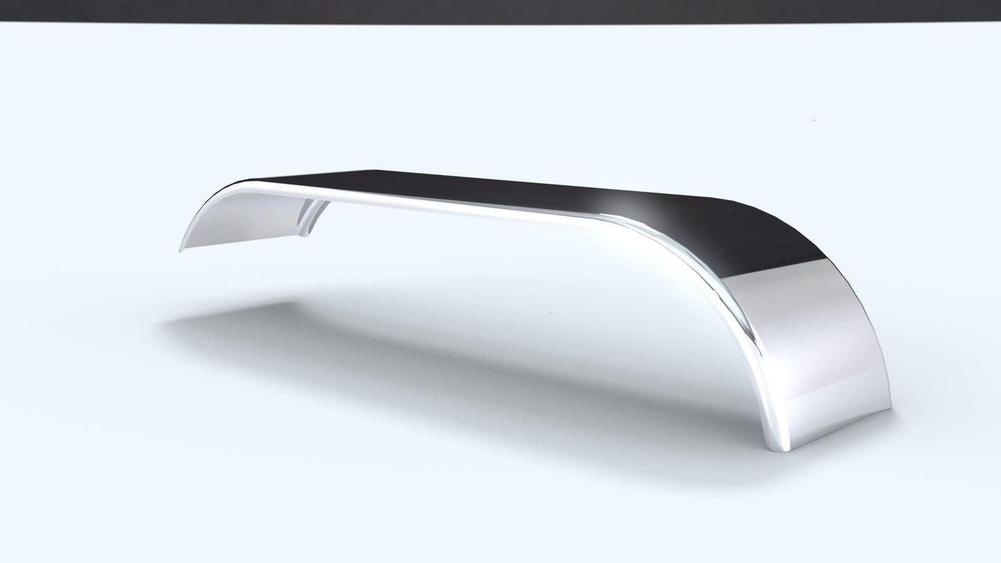 Full Fenders 120" 14 GA Smooth Roll Formed Radius Edge