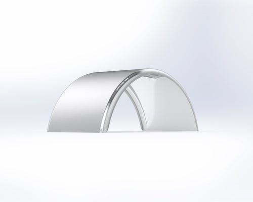 Single Axle 66" Smooth Rolled Edge Round Fender