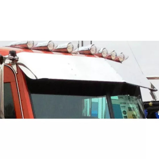 Peterbilt 386 12.5" Visor Stainless Steel No Visor