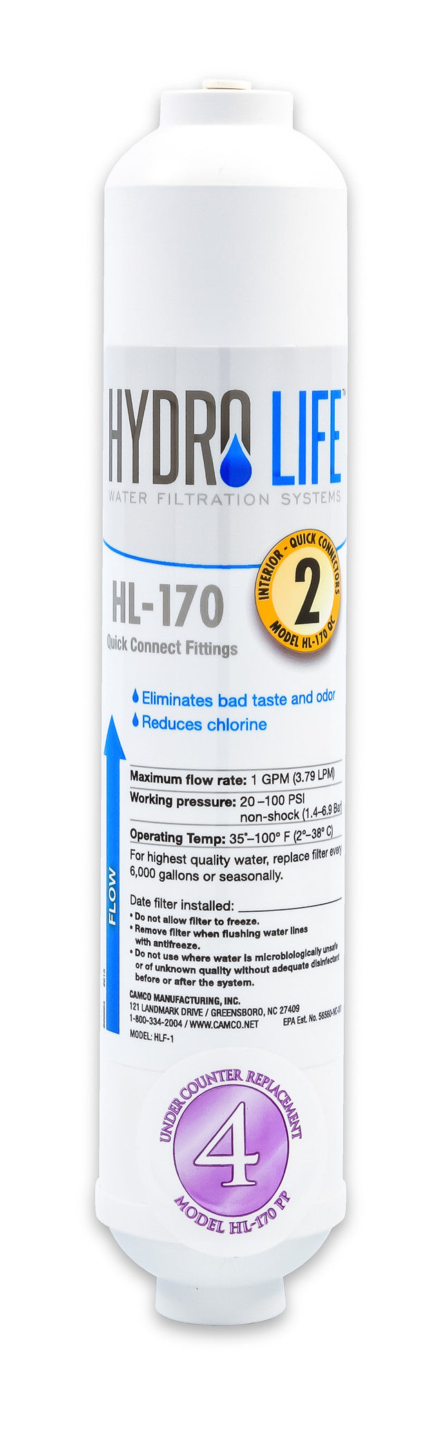 Hydro Life Replacement Filter Cartridge for HL-170