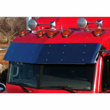 11" Stainless Steel Peterbilt 386 Midrf Visor