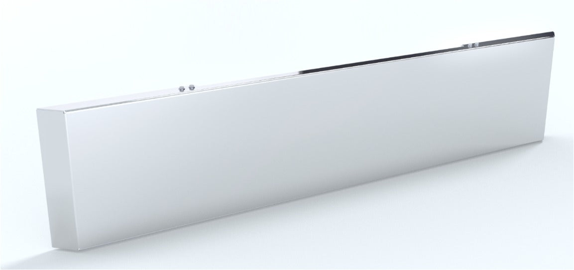 20" Mitered End Blind Mount Bumper Mirror Polished 304 Stainless Steel