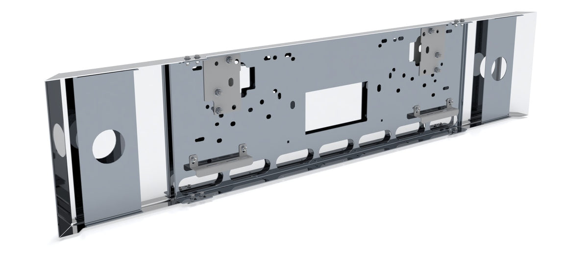 20" Mitered End Blind Mount Bumper Mirror Polished 304 Stainless Steel