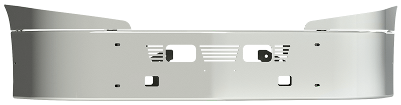 16" International LT Series Set Back Axle Bumper Fog, Mounting, Tow, And Slotted Vent Holes