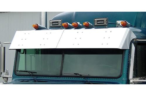Freightliner 13.5" Flat Top Door Mount Mirror Visor for Classic & FLD Flat Top Models - BLANK