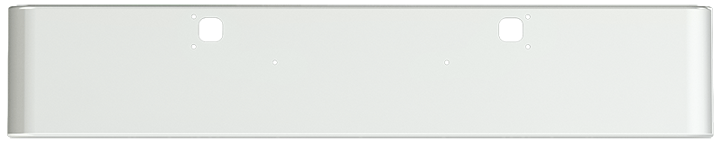 18" Bumper Rolled End Square Kenworth W900B/L 1982+ Tow Bolt Holes