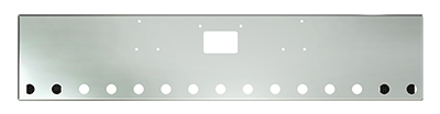 20" Peterbilt 379 Bumper With Mount Tow 15 Round 2" Holes Box End