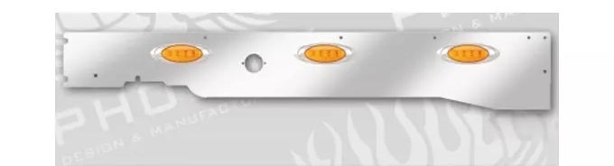 Kenworth T660 2007 Through 2012 With Rear Mounted Exhaust Cab Panels With Block Plug And 3 P1 LED Lights