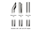 5" x 120" Stove Top 1 Piece Exhaust Pipe, No Reduction OD Bottom
