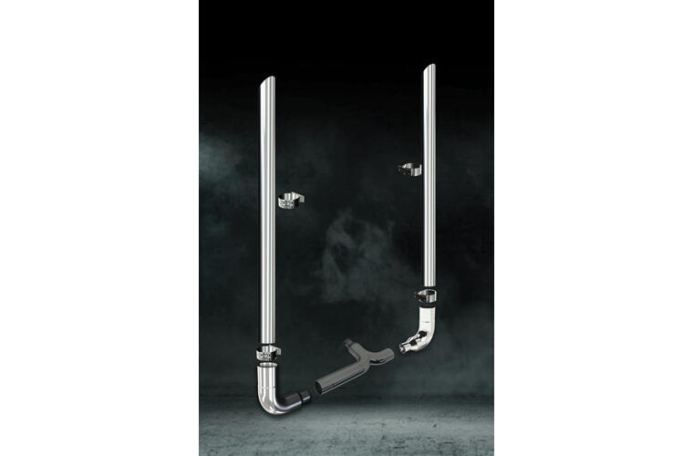 8" x 114" Slash Tip Exhaust Kit for Freightliner