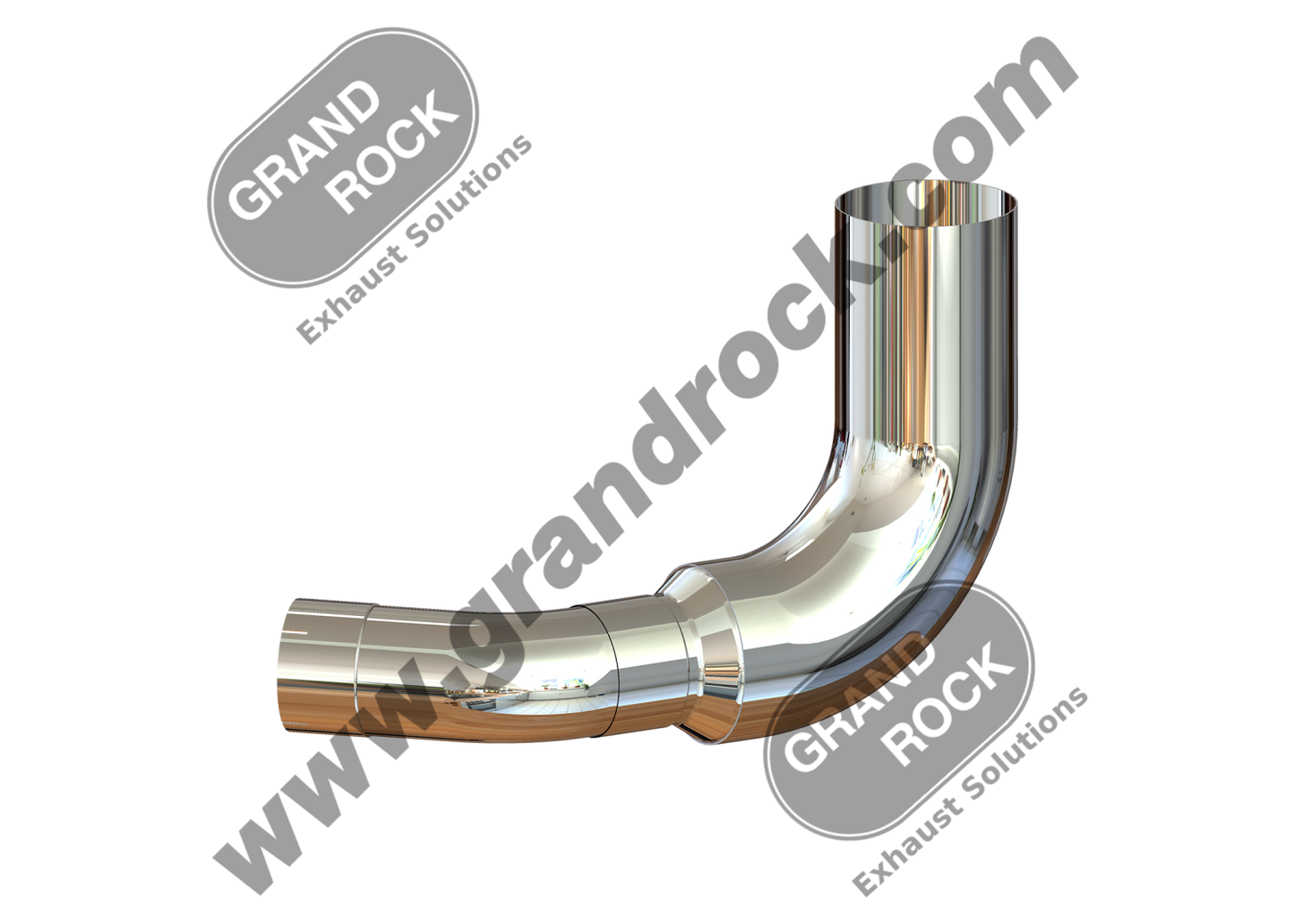 Kenworth Chrome Elbow 7" To 5" W900 Above Frame Passenger Side