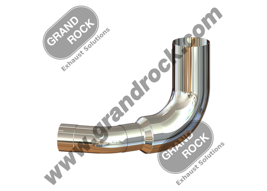 Kenworth Chrome Elbow 7" To 5" W900 Above Frame Passenger Side