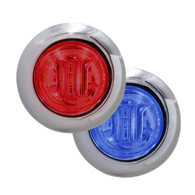 3/4" Clearance/Marker- Red with Blue Auxiliary Light