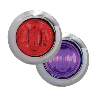 3/4" Clearance/Marker - Red With Purple Auxiliary Light