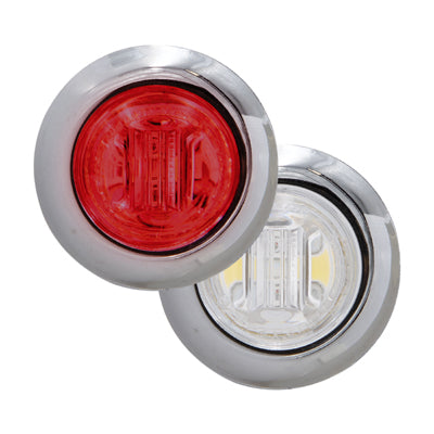 3/4" Clearance/Marker- Red with White Auxiliary Light