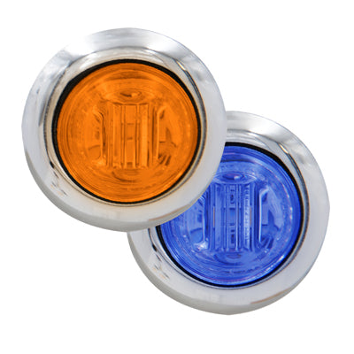 3/4" Clearance Marker -  Amber With Blue Auxiliary Light