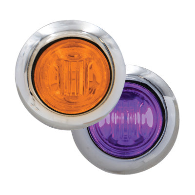 3/4" Clearance Marker - Amber With Purple Auxiliary Light