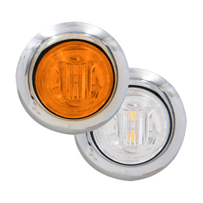 3/4" Clearance Marker - Amber With White Auxiliary Light