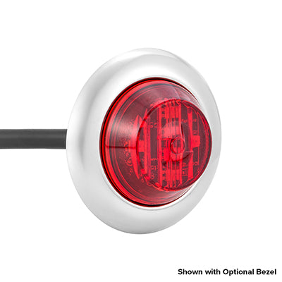 1.25" Round P2/P3/PC2 Clearance Marker Red, Wide Channel Grommet - Bulk Pack