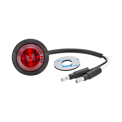 1.25" Round P2/P3/PC2 Clearance Marker Red, Wide Channel Grommet - Bulk Pack