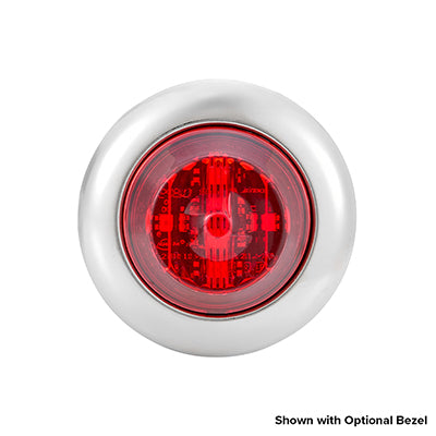 1.25" Round P2/P3/PC2 Clearance Marker Red, Wide Channel Grommet - Bulk Pack