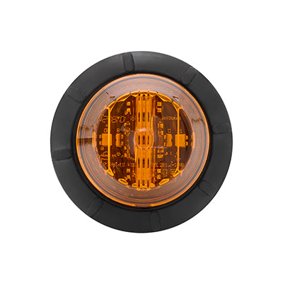 1.25" Round P2/P3/PC2 Clearance Marker Amber, Wide Channel Grommet - Bulk Pack