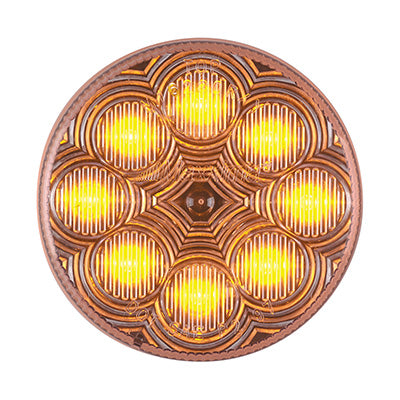 2.5" Clearance Marker - Amber/Clear 8 LED