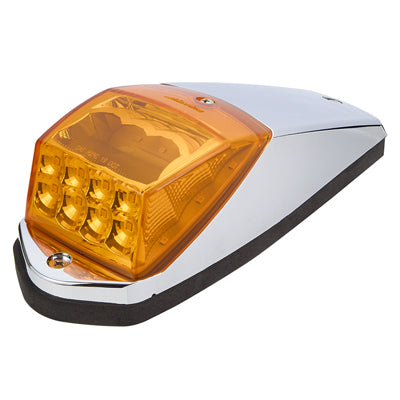 Cab Marker Amber / Amber Lens 17 LED Chrome Housing