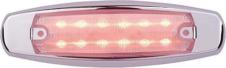 6" Clearance Marker - Red/Clear-12LED