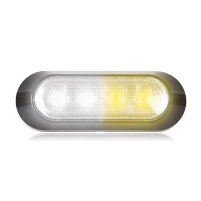 Ultra 0.9" Thin Profile Warning Light-White/Amber