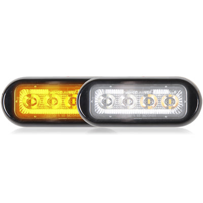 8 LED Surface Mount Warning -Amber/White