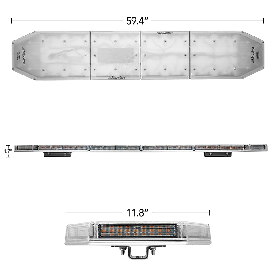 60" LED ELITE Light Bar, Amber with Work Lights, Stop/Tail/Turn, and Traffic Director