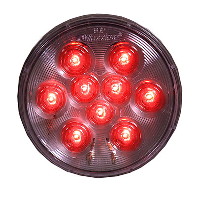 4" Stop/Tail/Turn-Red/Clear-9LED