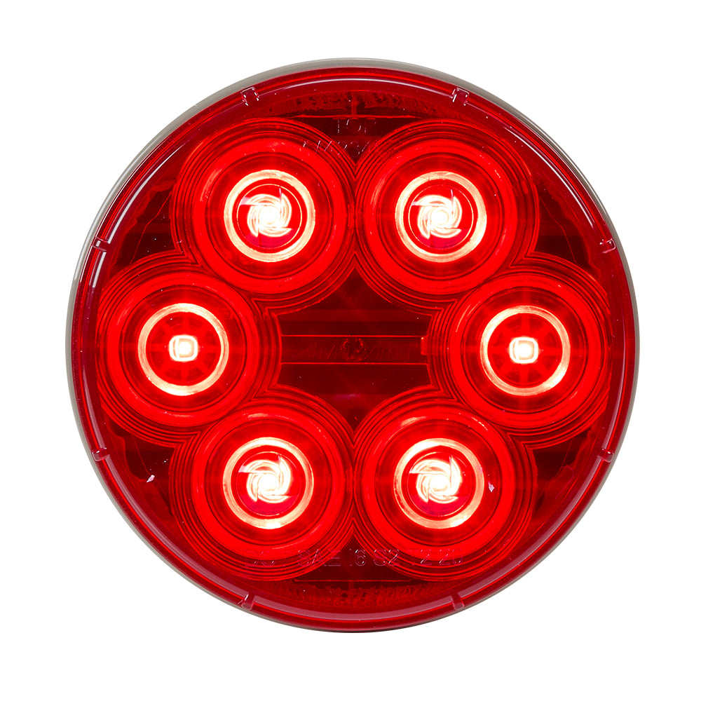 4" Stop / Turn / Tail Light Lightning Series - Red - 6LED