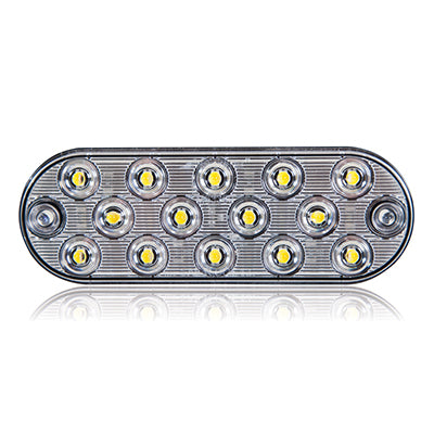 Low Pro 6" Oval 14LED White