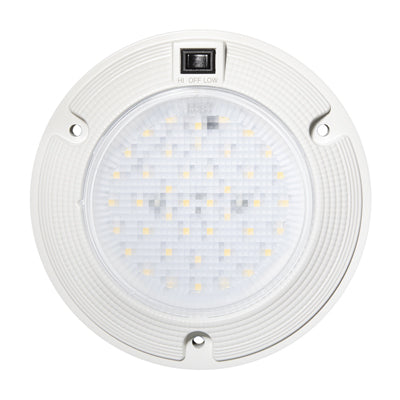 6” Round LED Dome Light 1400 / 600 Lumens - 3 Position HI/OFF/LOW Switch