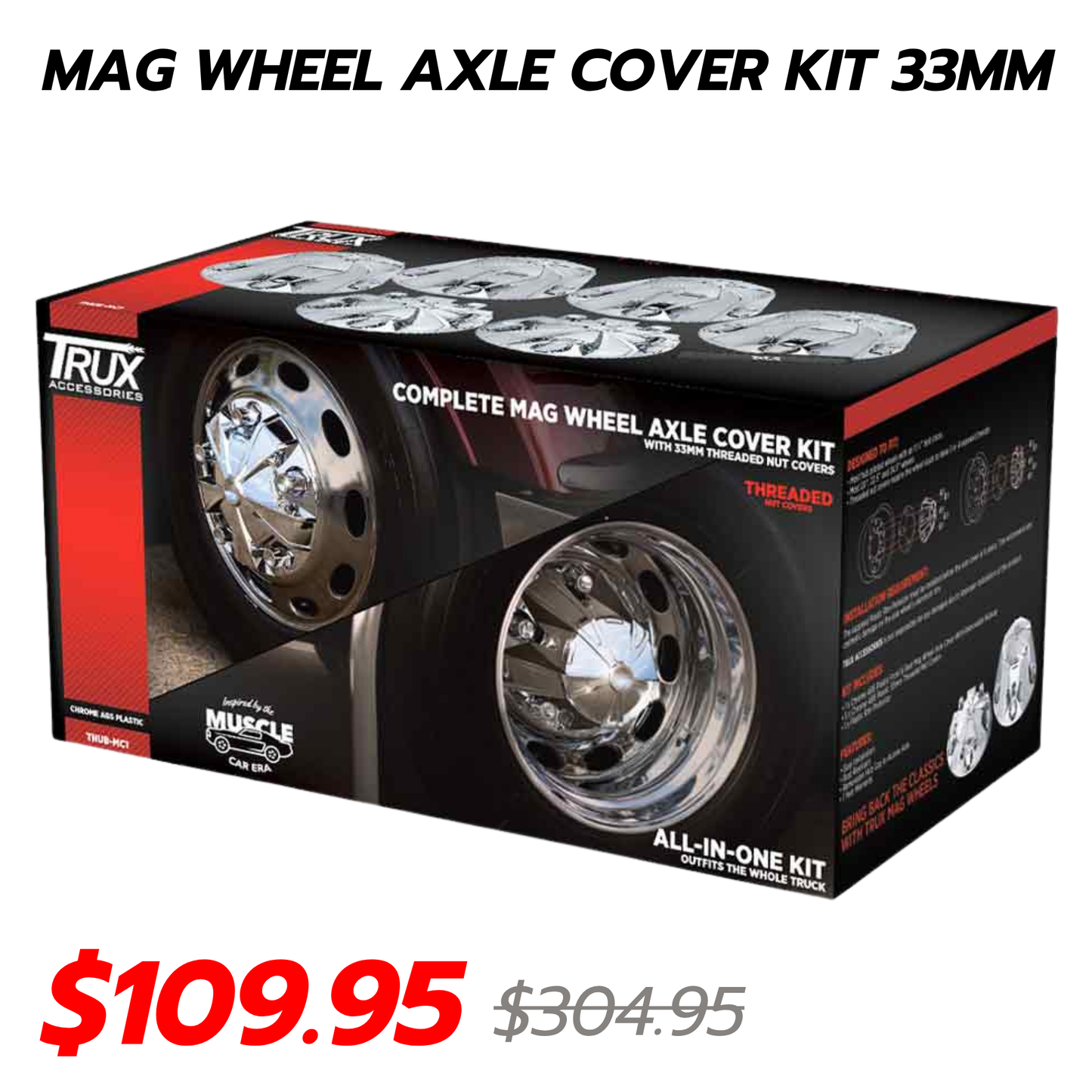Mag Wheel Axle Cover Kit 33mm