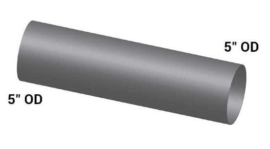 Peterbilt Above Frame Exhaust Cross Over Connector 5"