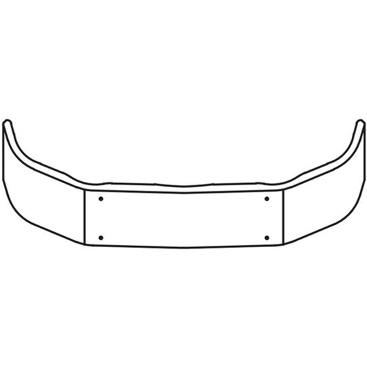 13 Inch Chrome Wrap Around Bumper, 10 Gauge For Peterbilt 337 SFA 2015-Newer