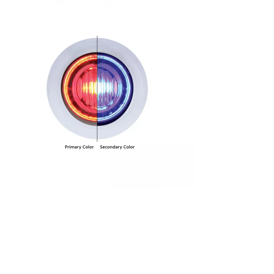 MINI DUAL COLOR RED/BLU CLEAR 3 WIRE