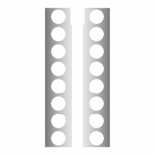 Peterbilt 389/388/367 Front 15″ Premium Air Cleaner LED Light Bars (2010+) – 16 x 2″ Holes