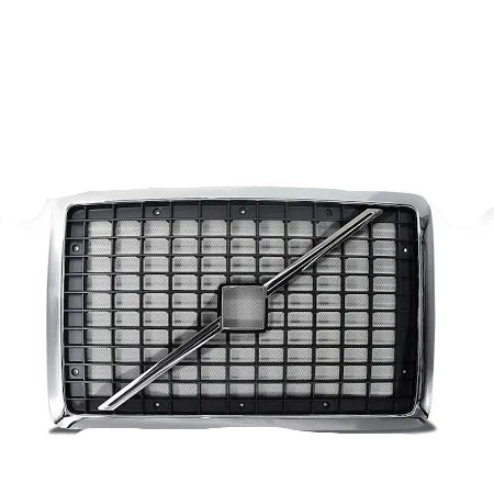 Chrome Grille with Bug Screen With Stripe for 2004-2017 Volvo VNL Gen 2
