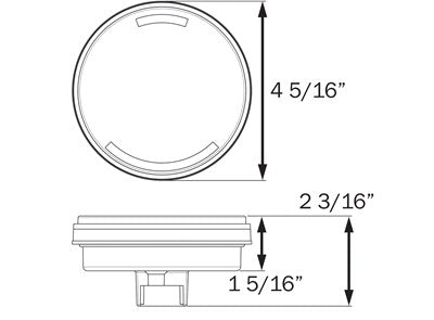 4" Round GloLight 14 Diode Stop Turn And Tail Red / Clear