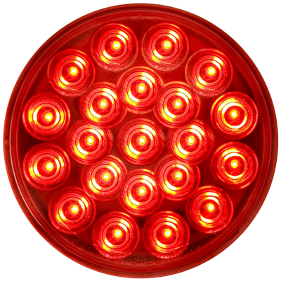 4" Round Red / Red 21 Diode LED Stop Turn And Tail Light