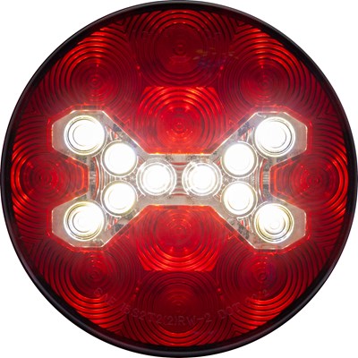 4" Stop Turn Tail Fusion With Cross Pattern Center Backup Light