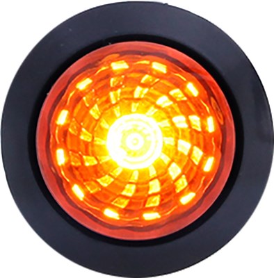 1 1/4" Amber / Amber Reflector Twist Pattern 3/4" Mount