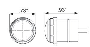 3/4" Non Directional Amber / Amber LED Clearance Marker Light
