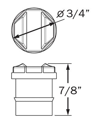 3/4" Red / Red GloLight 2 Function Marker / Turn